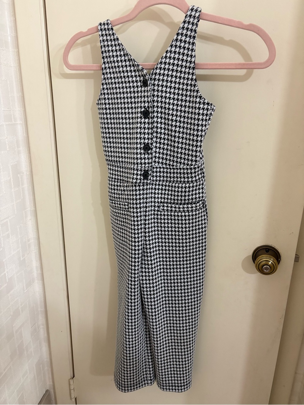 abercrombie kids Black & White Houndstooth Jumpsuit Romper